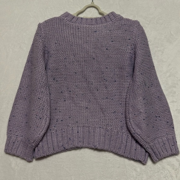 New! Oshkosh B’gosh Girls Purple Long Sleeve Sweater Size 4T - Picture 4 of 6